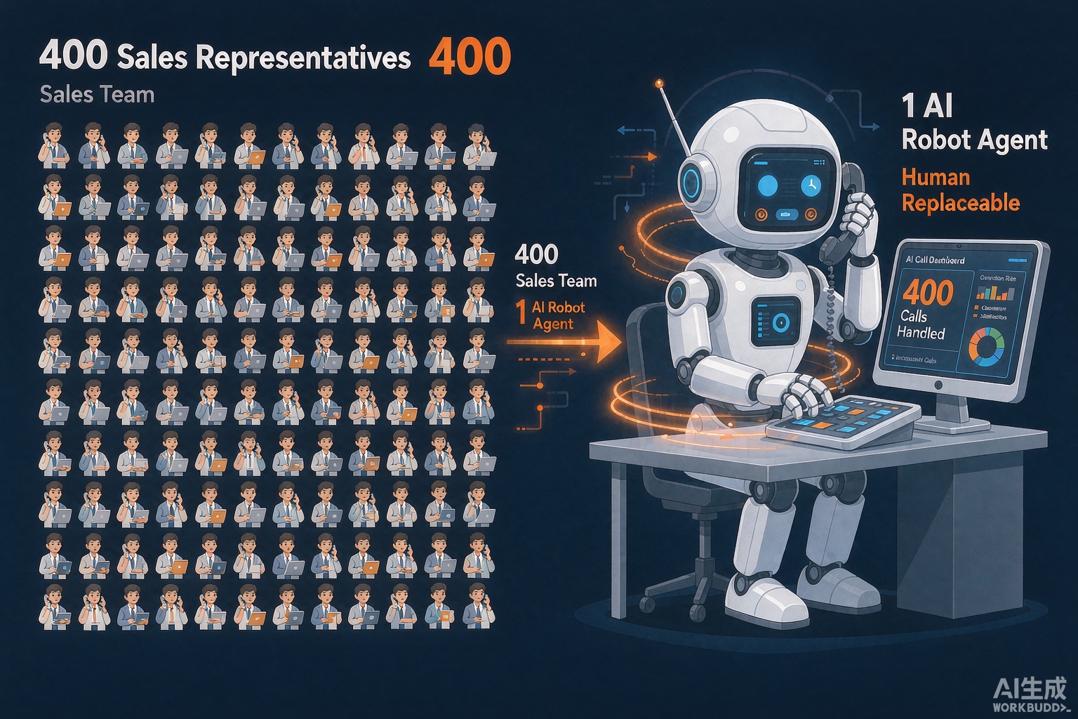 400 sales reps vs agent